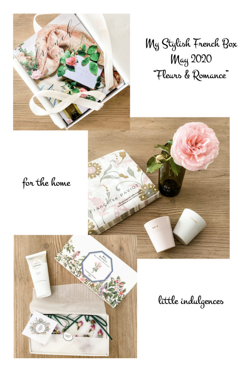 My Stylish French Box for May 2020, "Fleurs & Romance." Details at une femme d'un certain age.