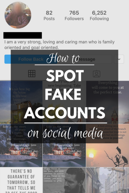 How to spot account on Instagram and Facebook, and other tips to protect yourself online. Details at une femme d'un certain age.
