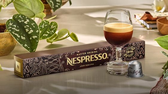 Nespresso Aged Sumatra Single Origin coffee. Details at une femme d'un certain age.