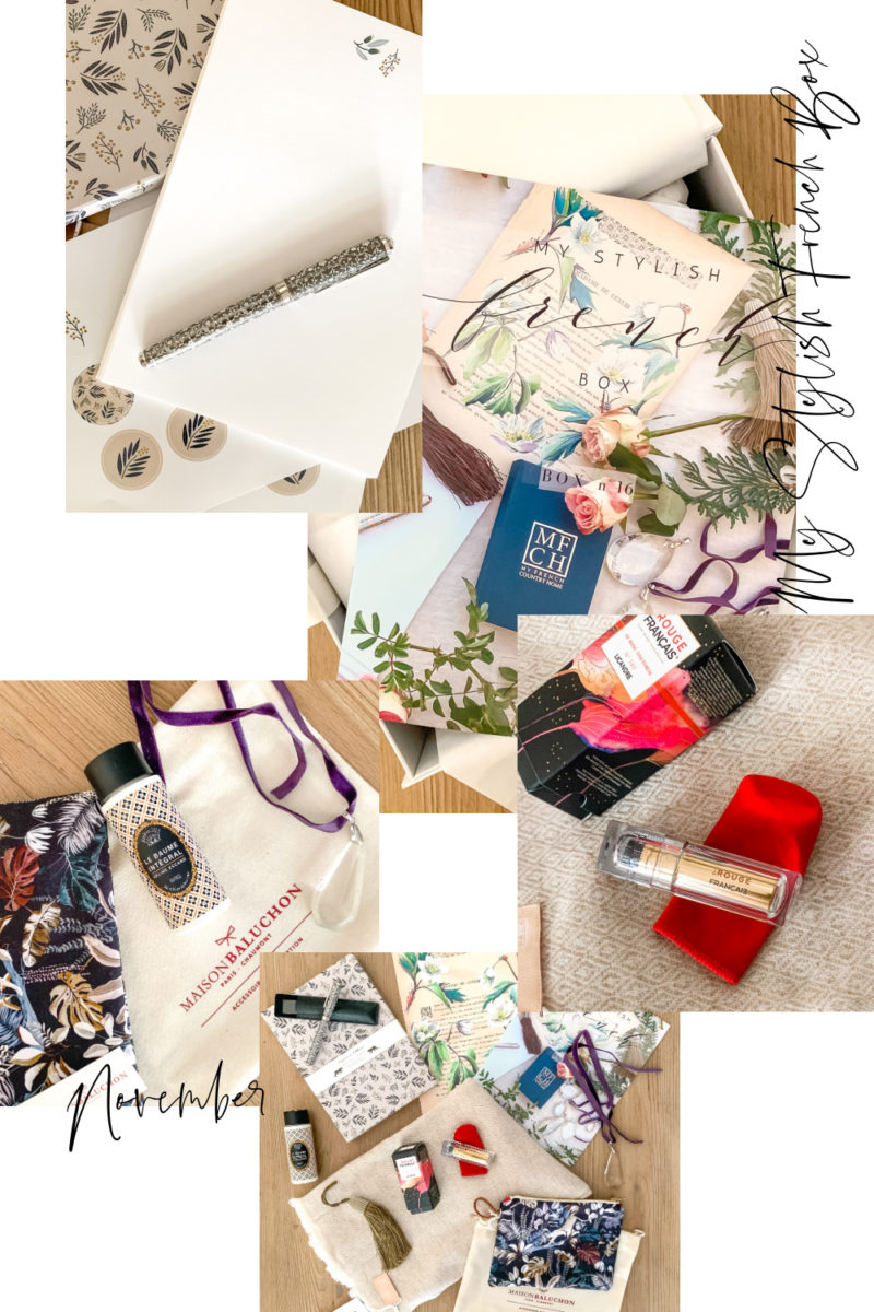 My Stylish French Box November 2020. Details at une femme d'un certain age.