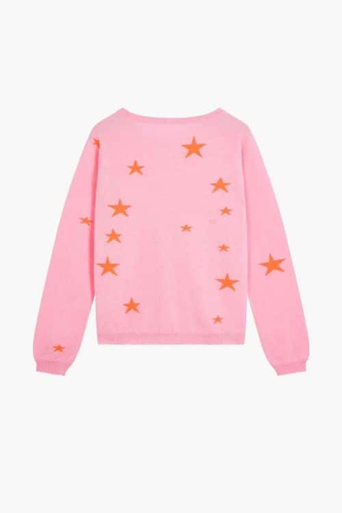 Chinti & Parker star print sweater in pink. Details at une femme d'un certain age.