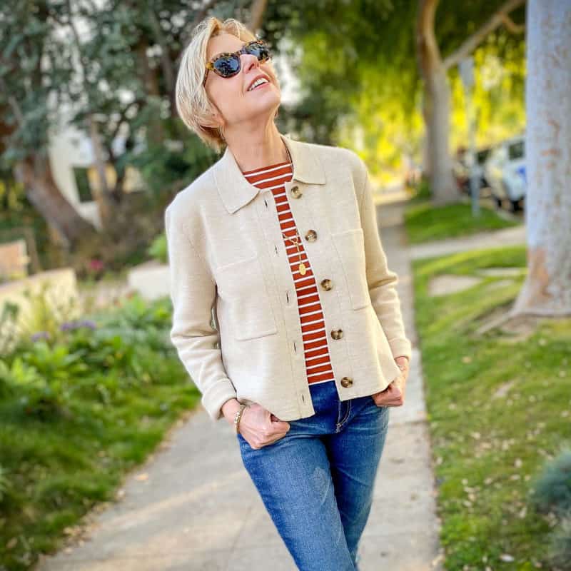 Spring sweater jackets for women - une femme d'un certain âge