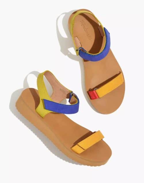 Madewell colorblock sport sandals.
