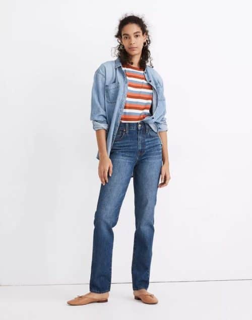 Madewell Perfect Vintage jeans in full length style.