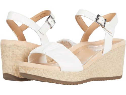 Vionic Aileen wedge espadrilles in white.