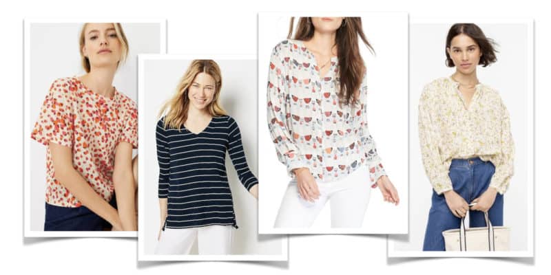 Lightweight tops with sleeves. More at une femme d'un certain age.