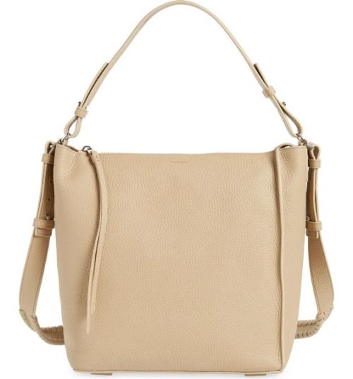 AllSaints kita leather shoulder bag in Tan from Nordstrom Anniversary Sale (Public access now on!)