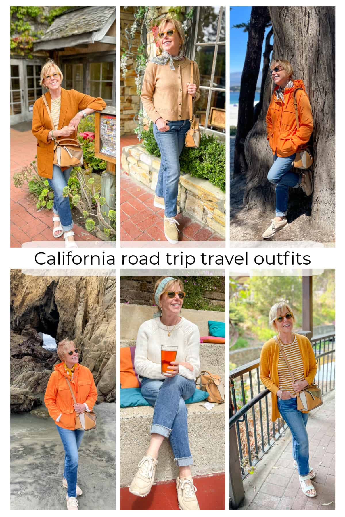 Summer travel outfits, California road trip - une femme d'un certain âge