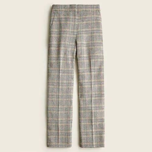 J.Crew pull-on plaid pants in English wool.