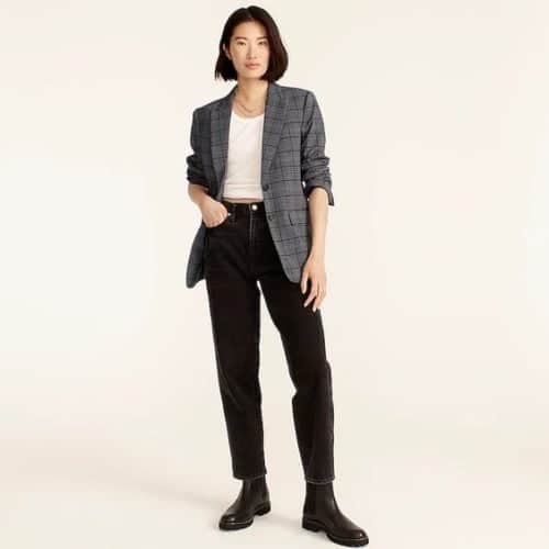 J.Crew somerset plaid blazer grey/black.