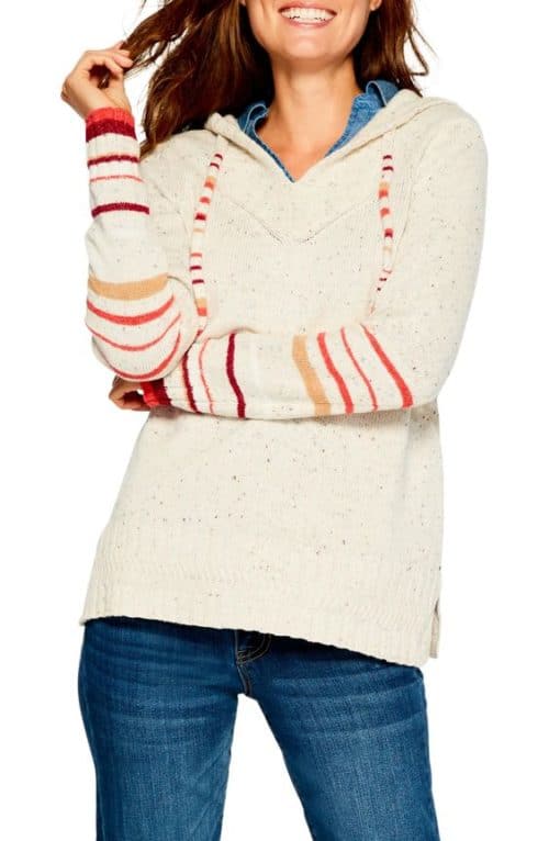 Nic + Zoe hooded tunic sweater.