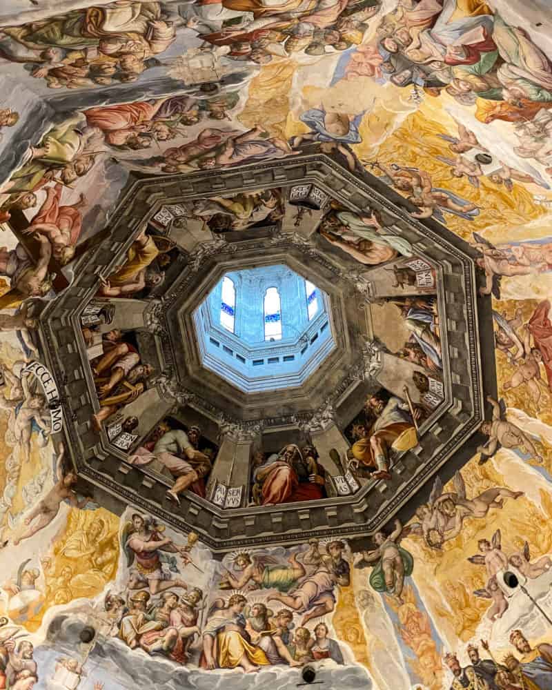 Underneath the Duomo dome in Florence.
