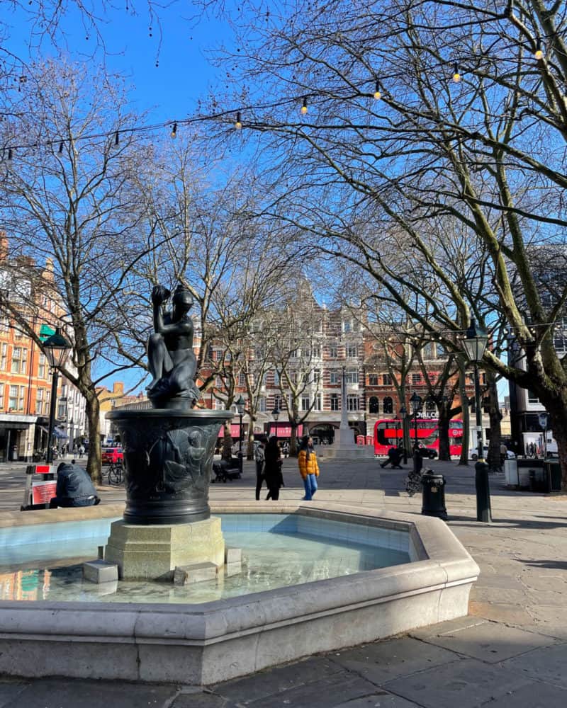 Sunny day in Sloane Square, London.