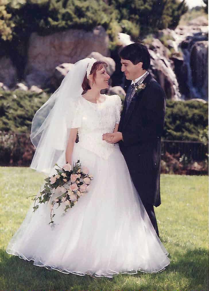 Susan & Doug wedding portrait, March 1995