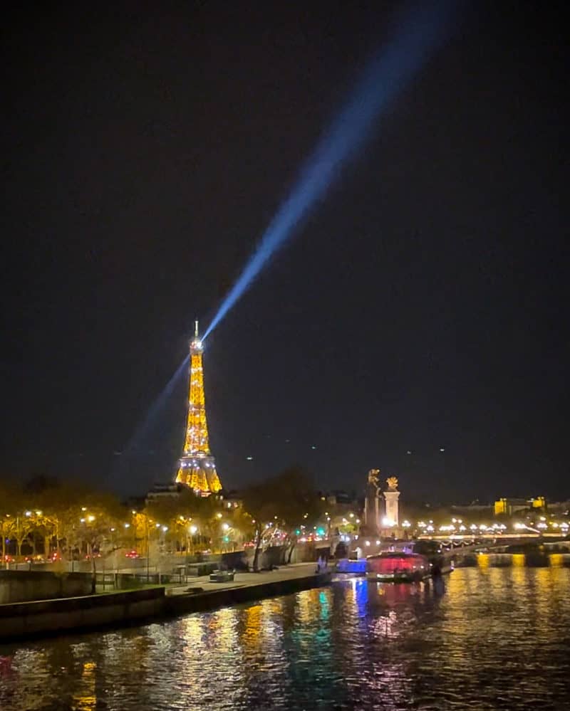 Eiffel Tower sparkling lights, Paris.