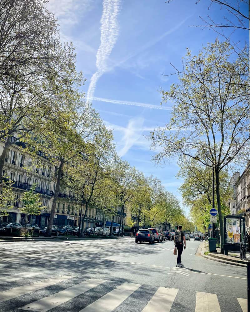 A sunny spring Sunday in the Marais, Paris.