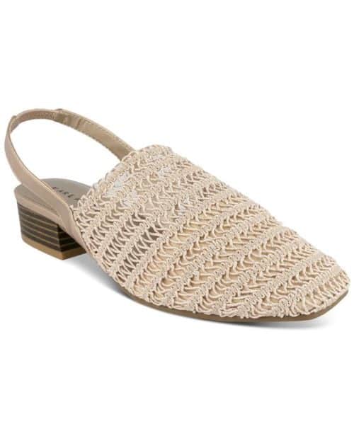 Karen Scott Carolton slingback rope sandals.