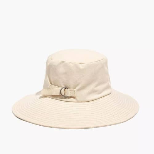 Madewell cotton linen packable cotton linen sun hat.