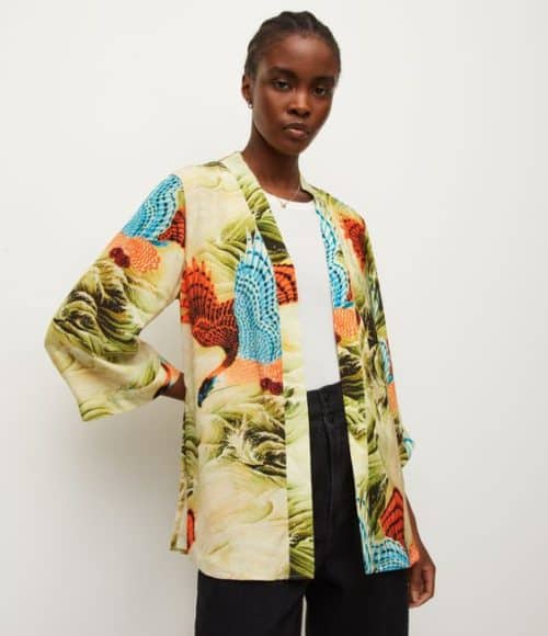 AllSaints kimono-inspired jacket olive