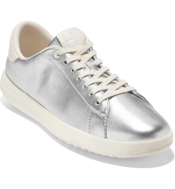 Cole Haan GrandPro metallic sneakers.