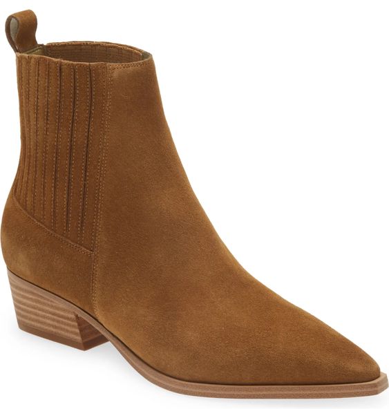 Marc Fisher Yarita booties brown suede