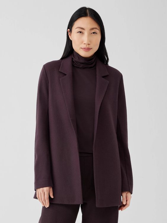 Eileen fisher boiled wool coat clearance sale