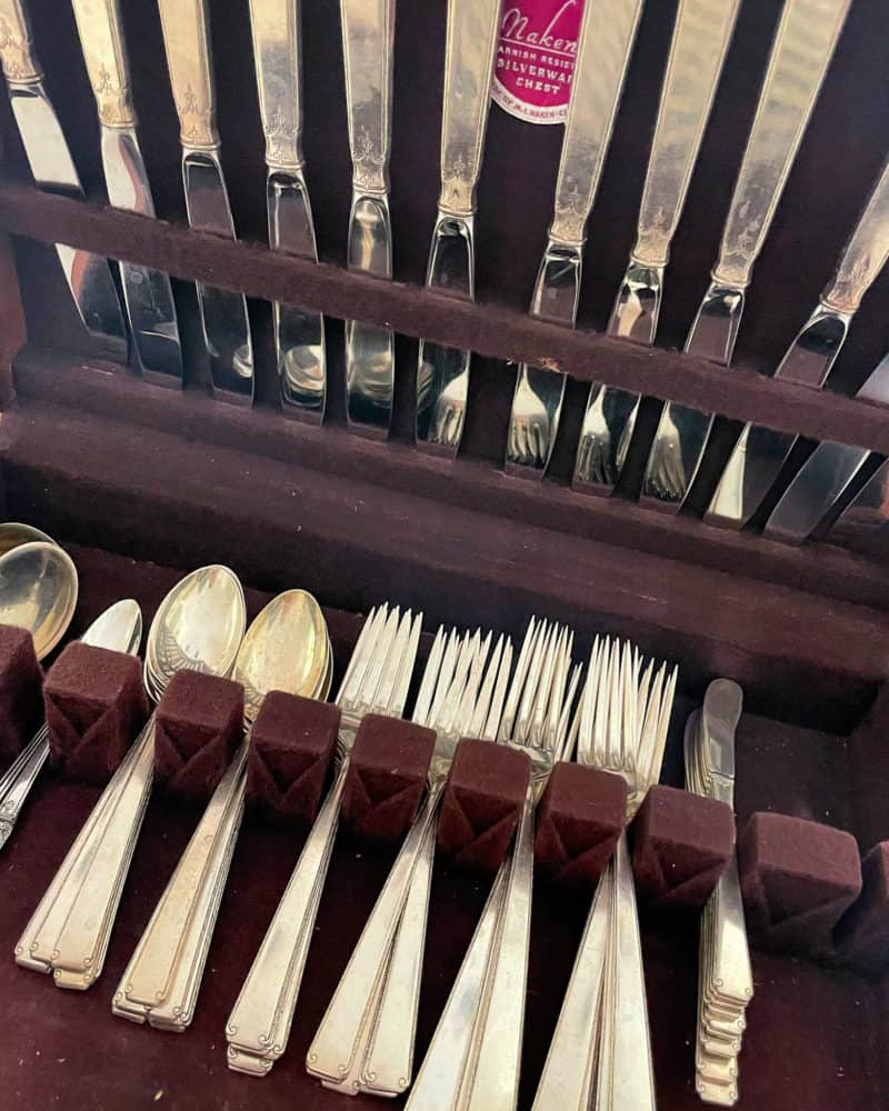 Towle silver flatware set.