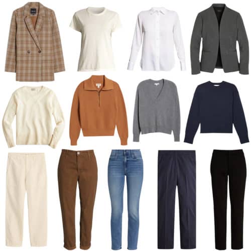 Wardrobe basics in warm and cool neutrals. A neutral capsule wardrobe is the foundation of effortless chic.