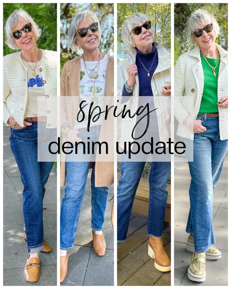 Modern denim styles for women 50+ - une femme d'un certain âge