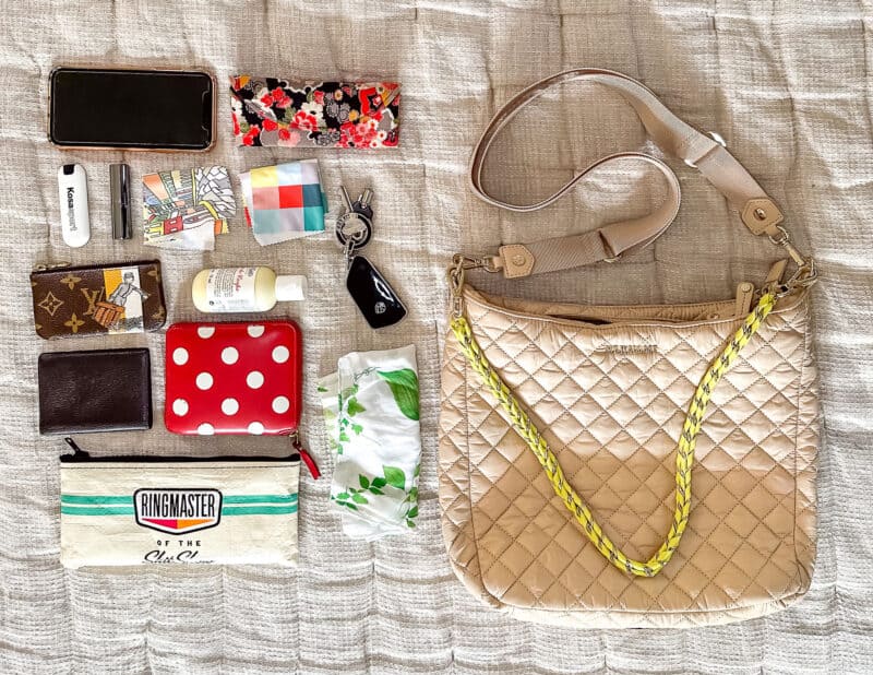 What's in my bag...contents of MZ Wallace Crosby quilted hobo bag