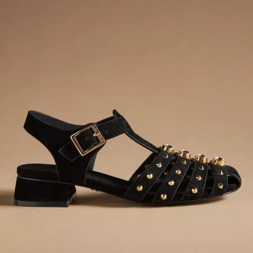 Cecelia studded fisherman sandals, black