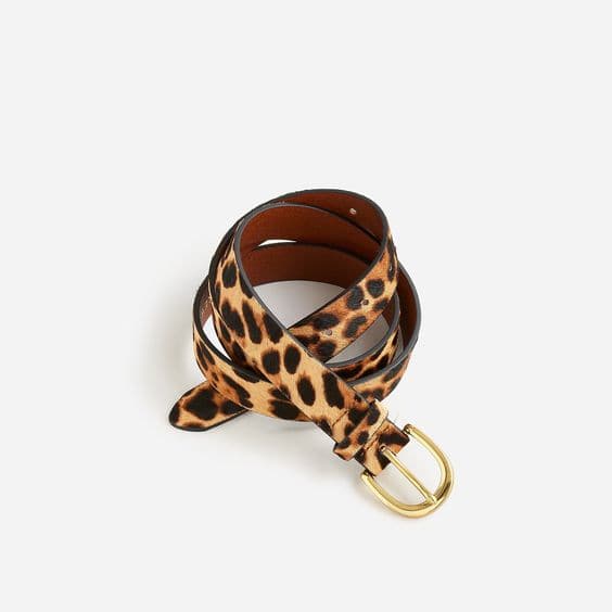 J.Crew leopard calf hair belt