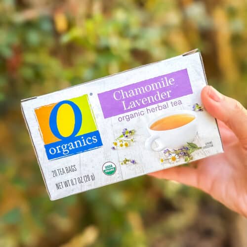 Organic chamomile lavender tea.
