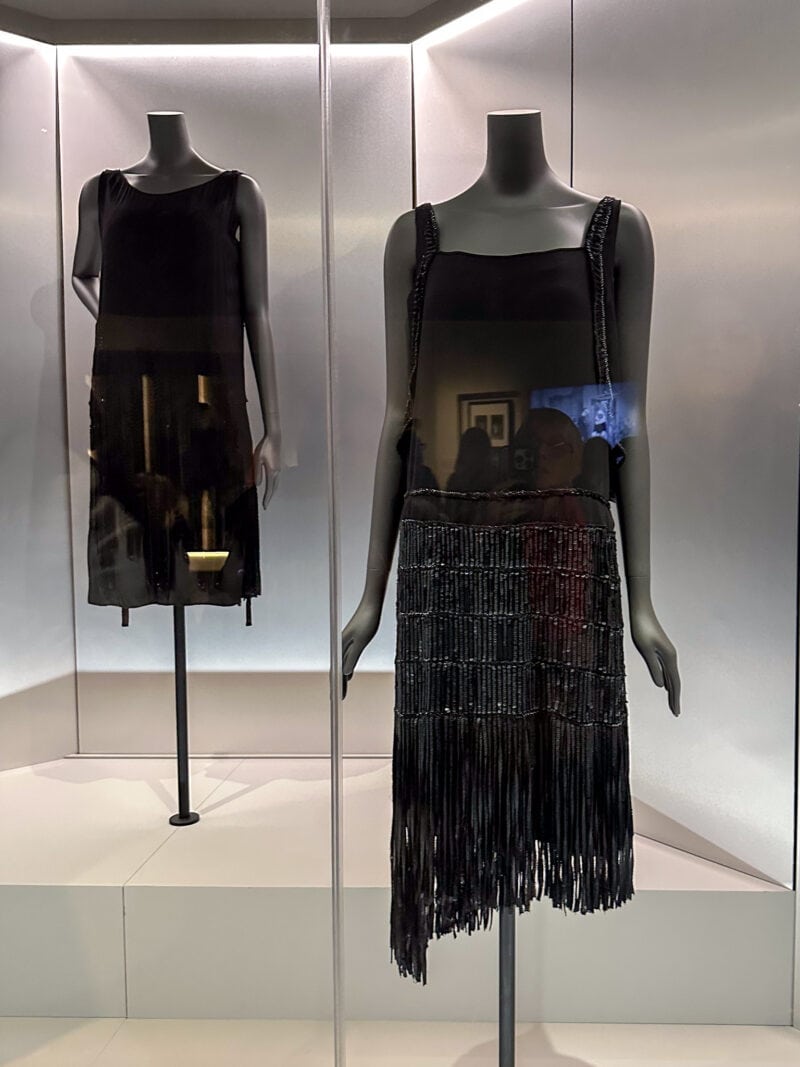 Little black dresses from the Chanel exhibition at V&A London.