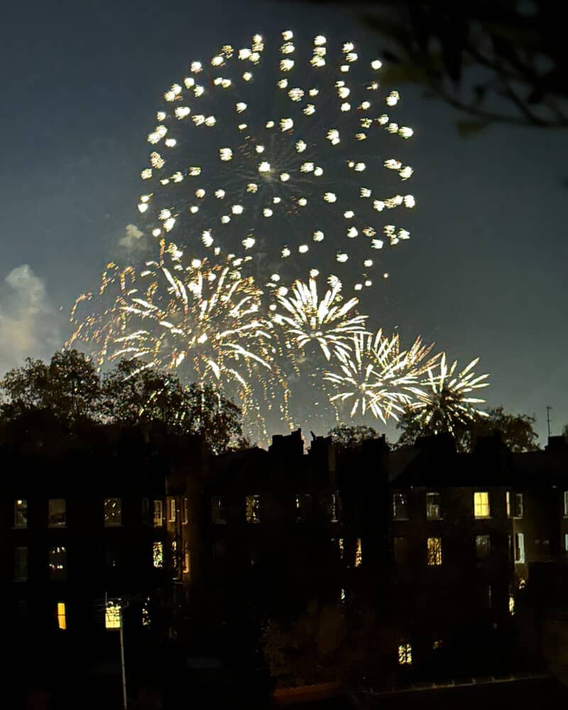 Fireworks in London for Guy Fawkes night.