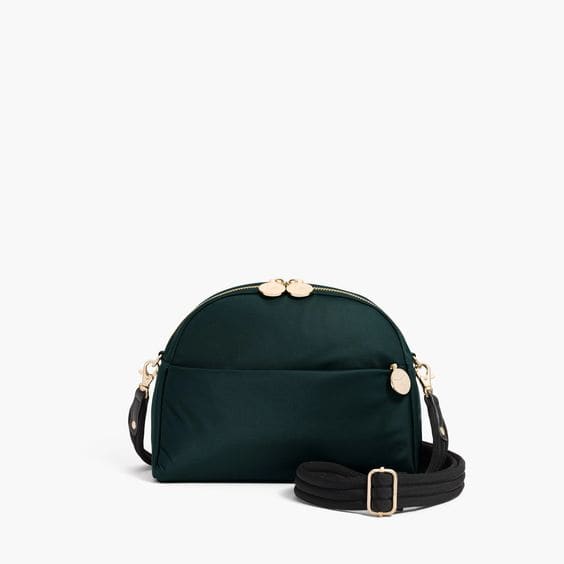 Lo and Son's Nouvelle crossbody bag in dark green.