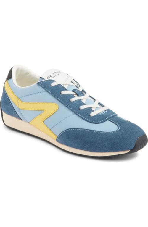 rag & bone retro runner in blue, yellow