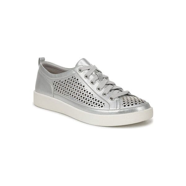 Vionic Winny perforated sneaker in silver.