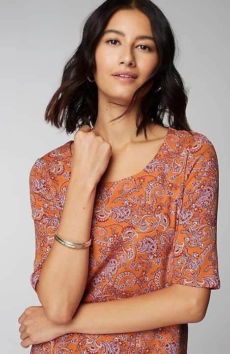 j.jill pima slub tee in orange