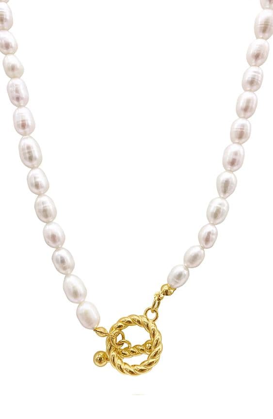 St. Moran freshwater pearl toggle necklace