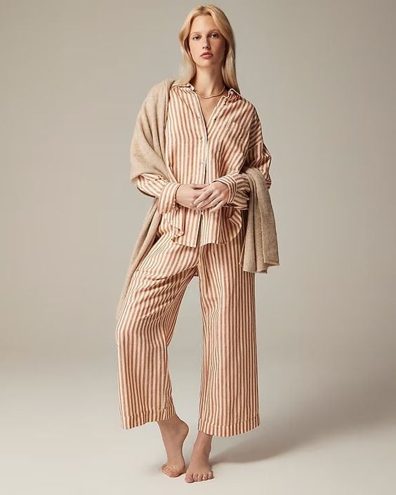 J.crew linen cotton pajamas