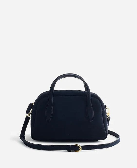 Madewell suede crossbody bag in Navy