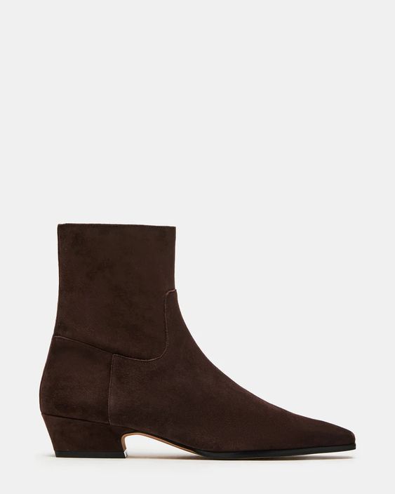 Steve Madden suede western style ankle boot.