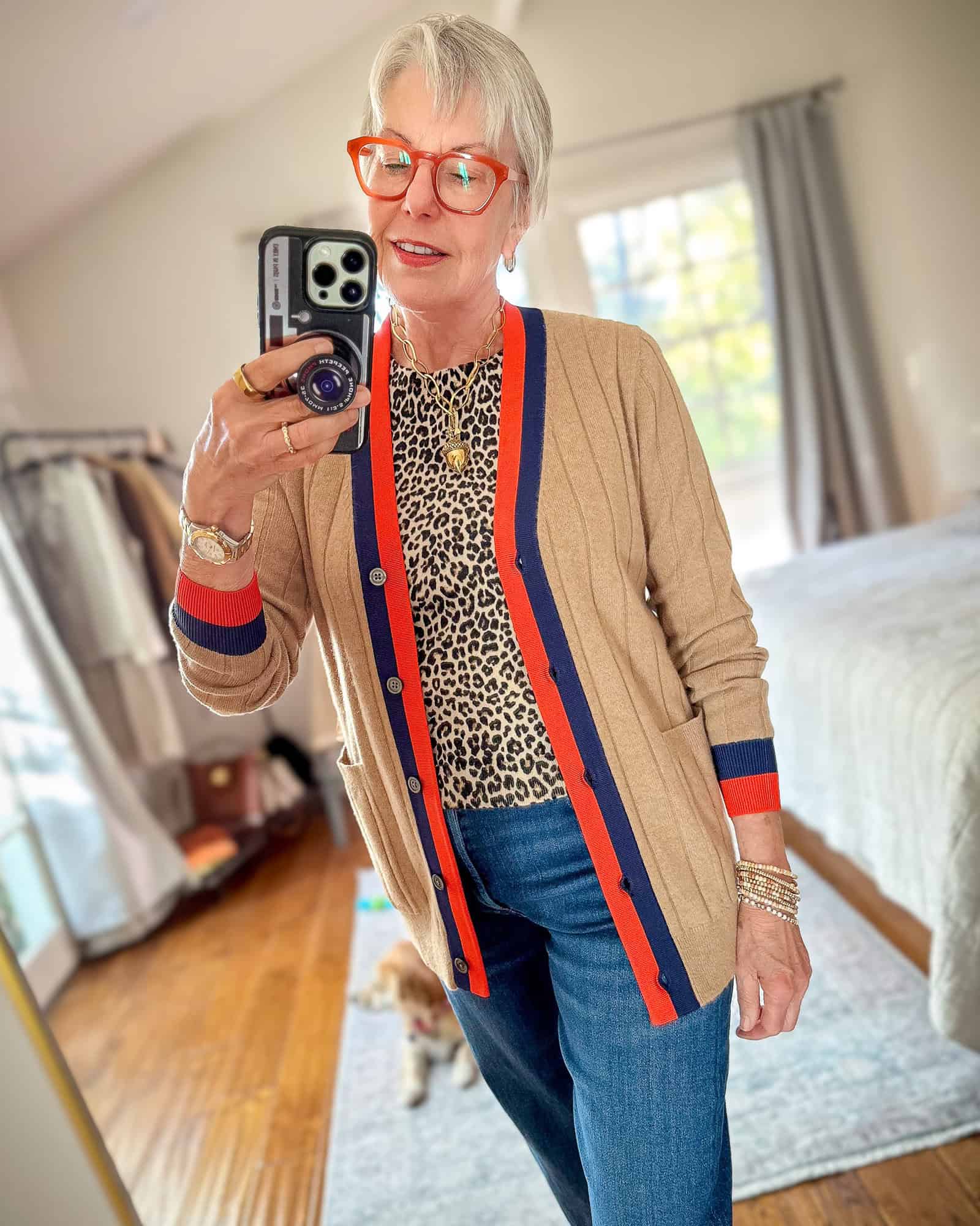 Leopard Stripes Statement Cardigan