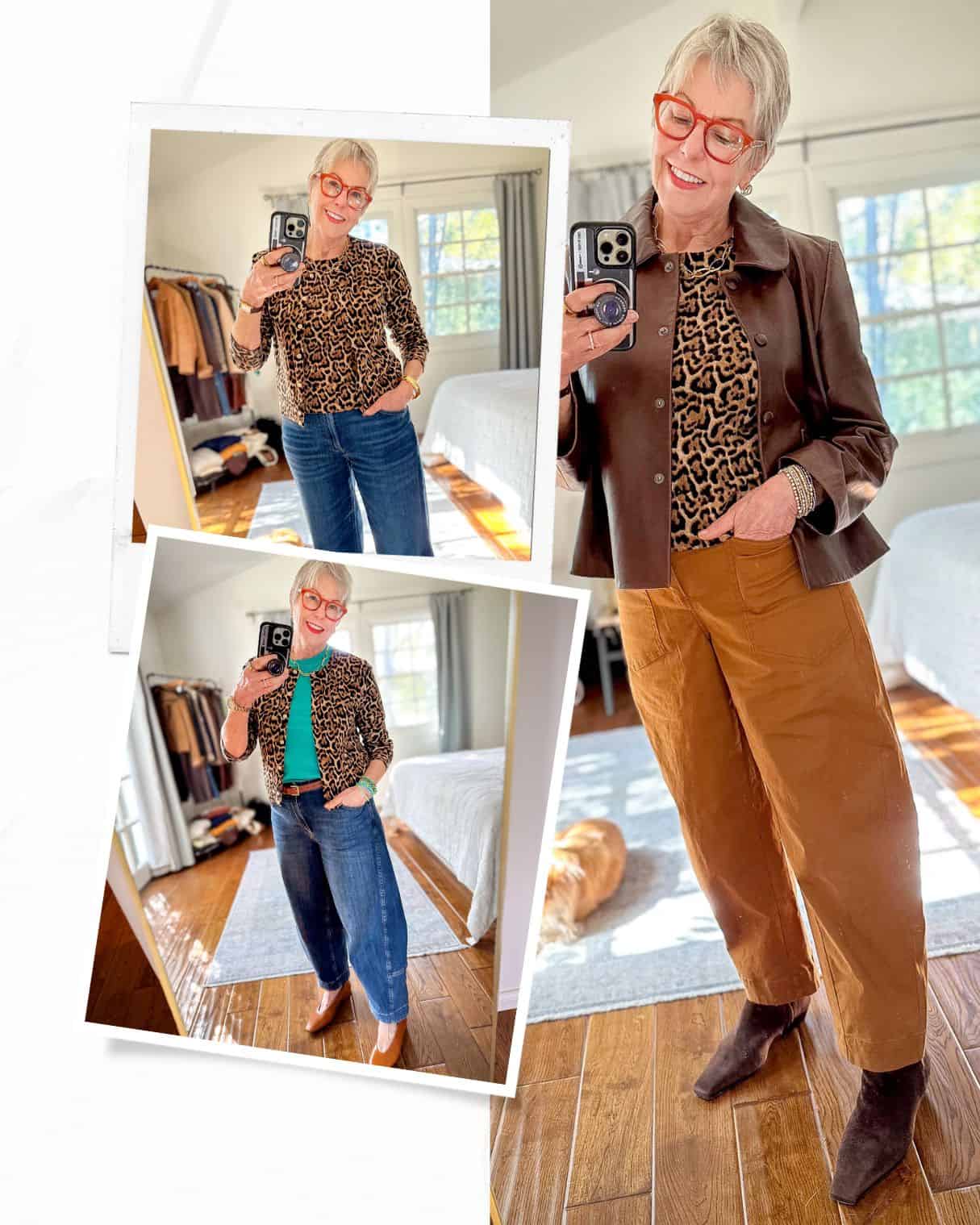 Leopard sweater outfit ideas from Susan B.