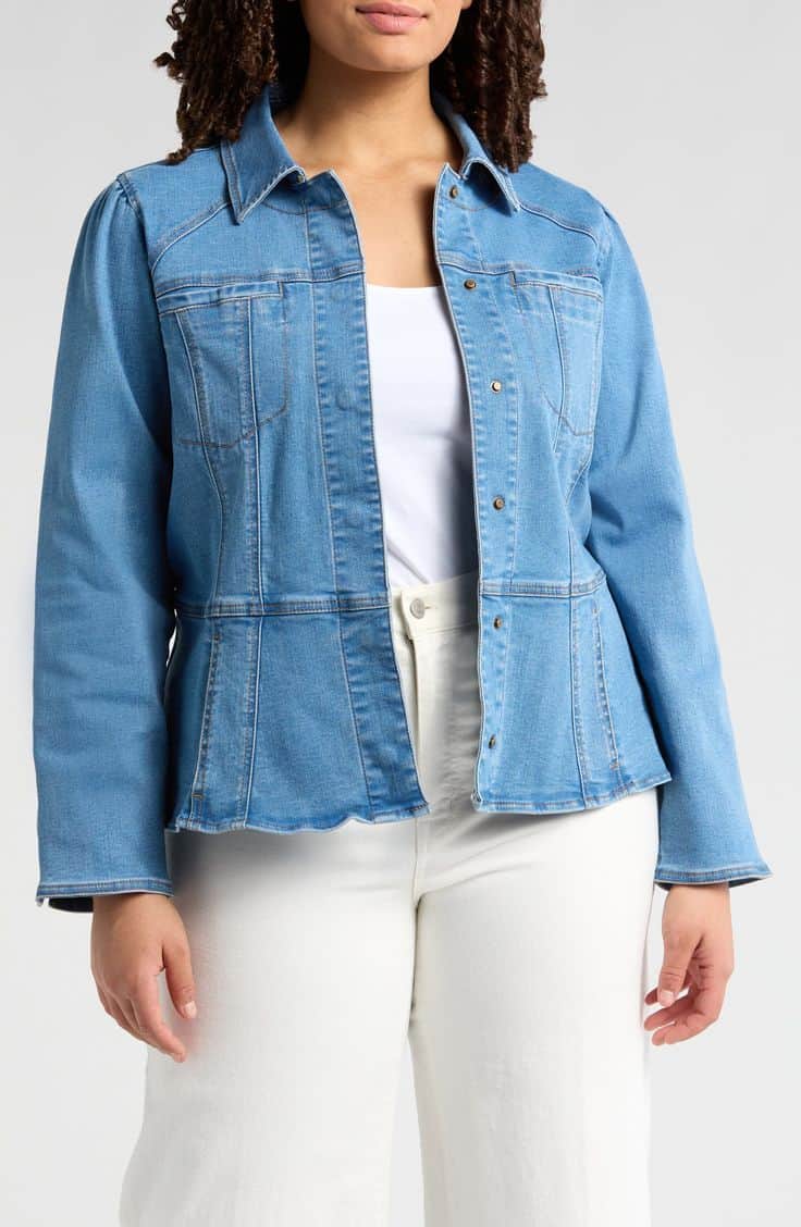 Wit & Wisdom peplum denim jacket