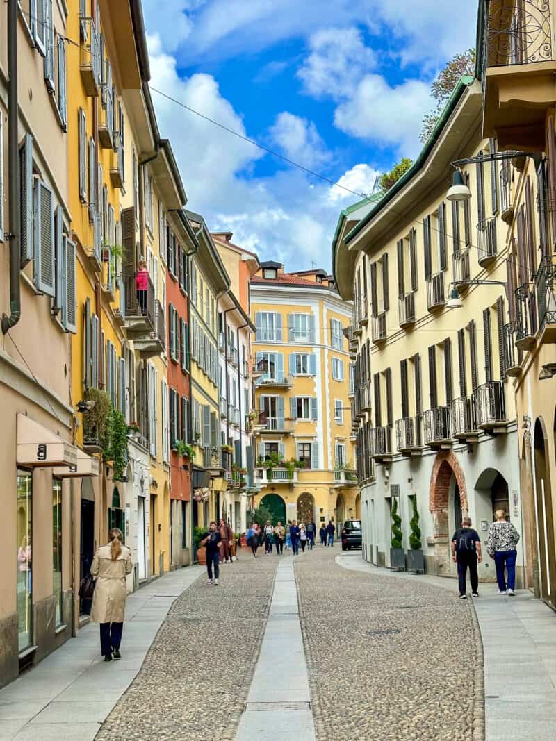 Charming street in Milan.