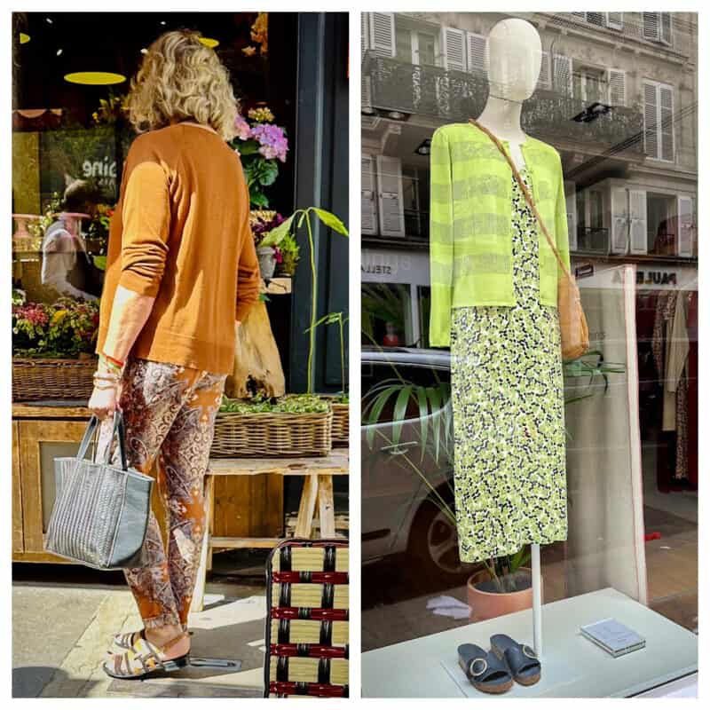 Color trends in Paris: earth tones and "sour" brights.
