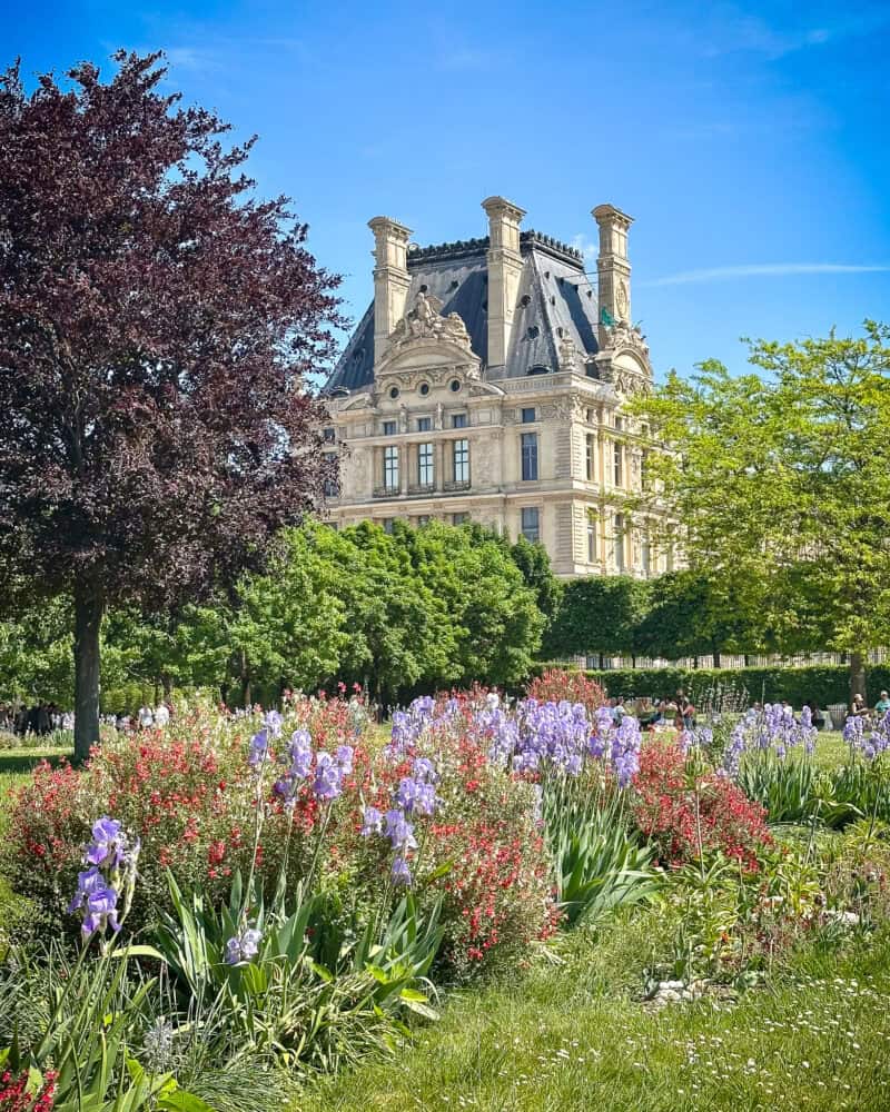 looking toward Louvre Museum from Jardin des Tuileries, Paris.