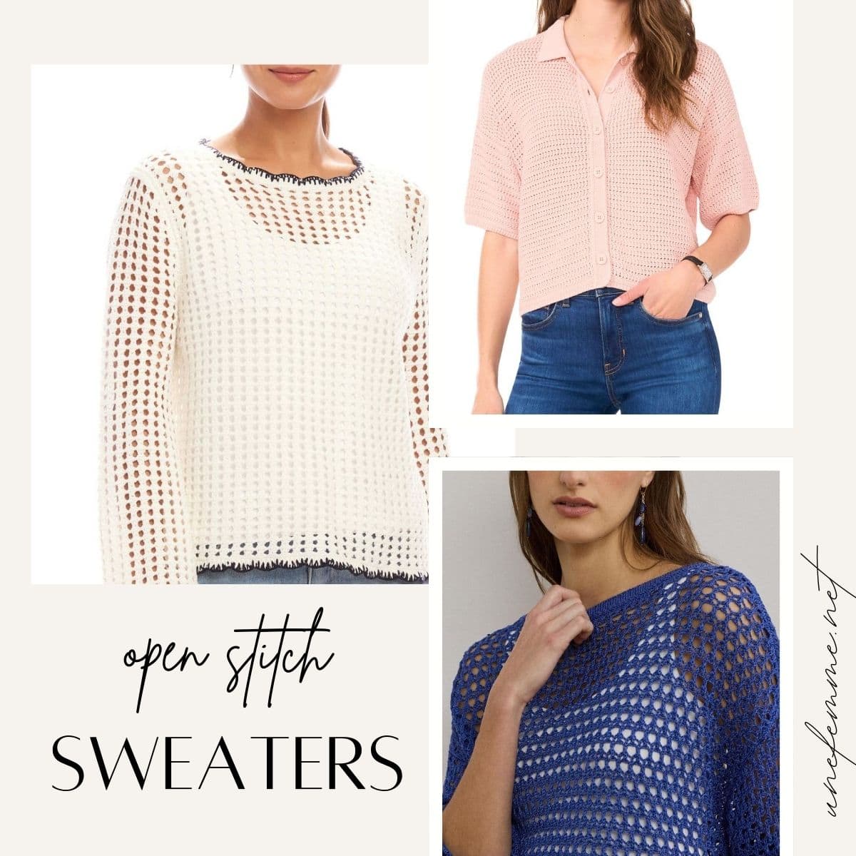 open stitch sweaters for women.